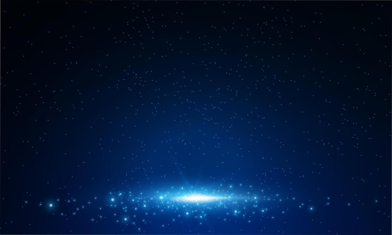 Blue glowing light glitter background effect. Magical star dust sparks light effect in explosion on black background. vector