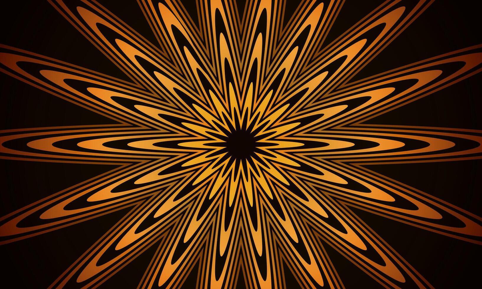 Abstract kaleidoscope fractal gold background. Multicolor mosaic texture. soft wave circular. vector