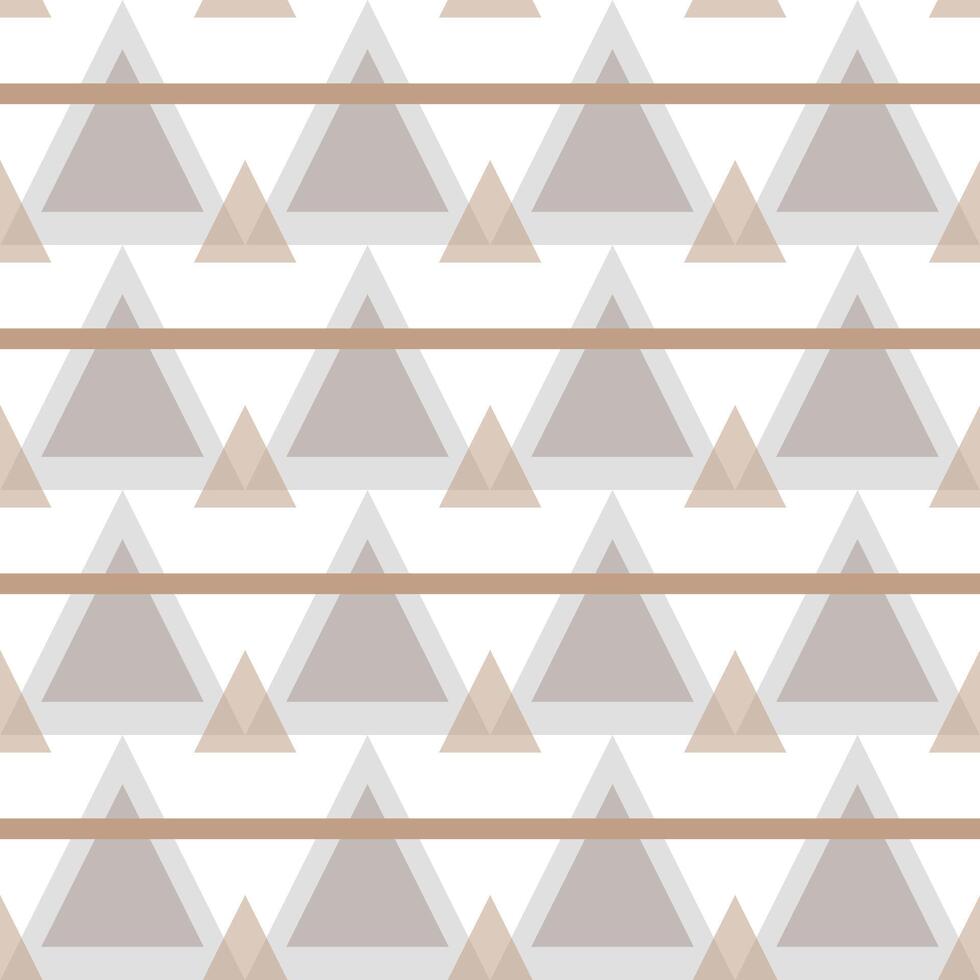 Seamless geometric pattern with beige triangles vector