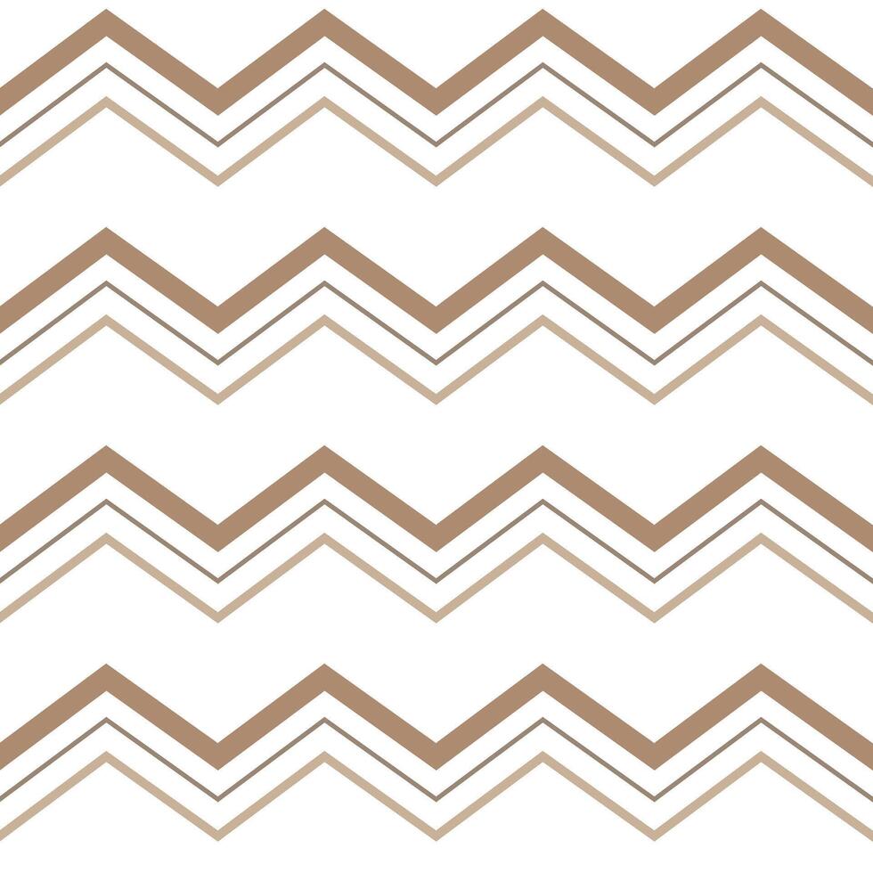Seamless geometric pattern with brown zigzags on a white background vector
