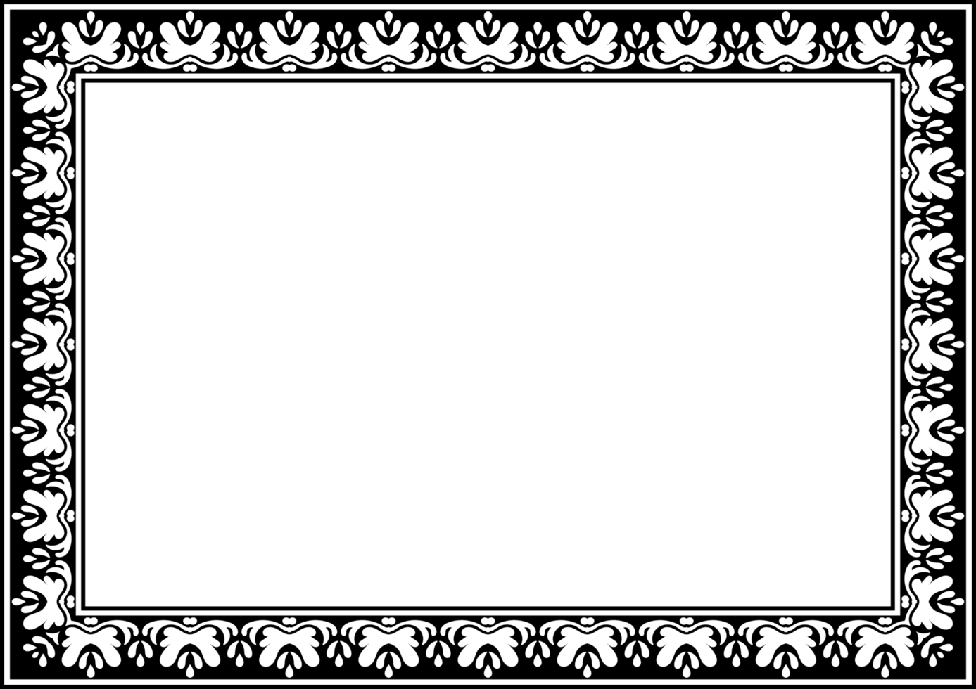 Ornate Classic Frame with Floral Border. png