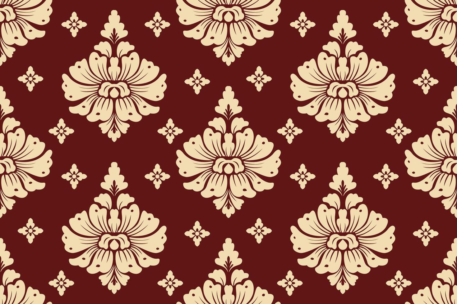 Elegant golden peony damask seamless pattern. vector