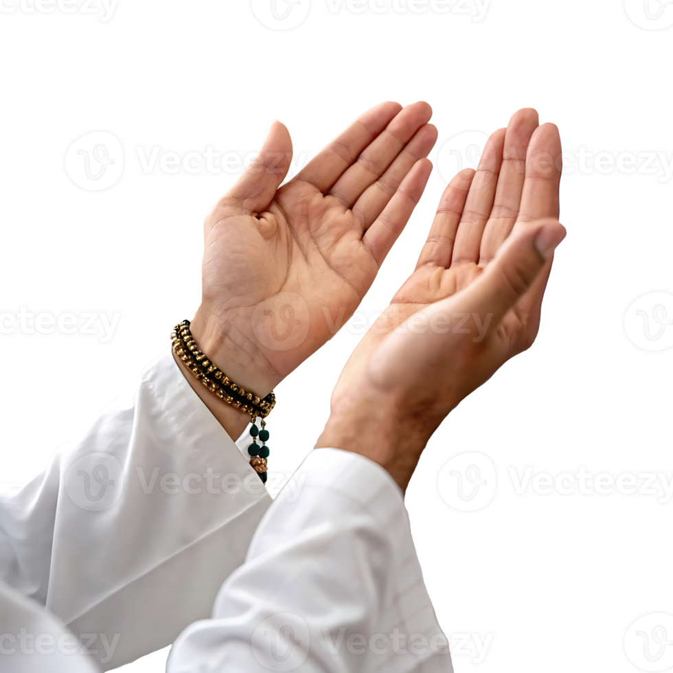 Muslim Hands Raised in Worship, Faith, Prayer, and Blessings png