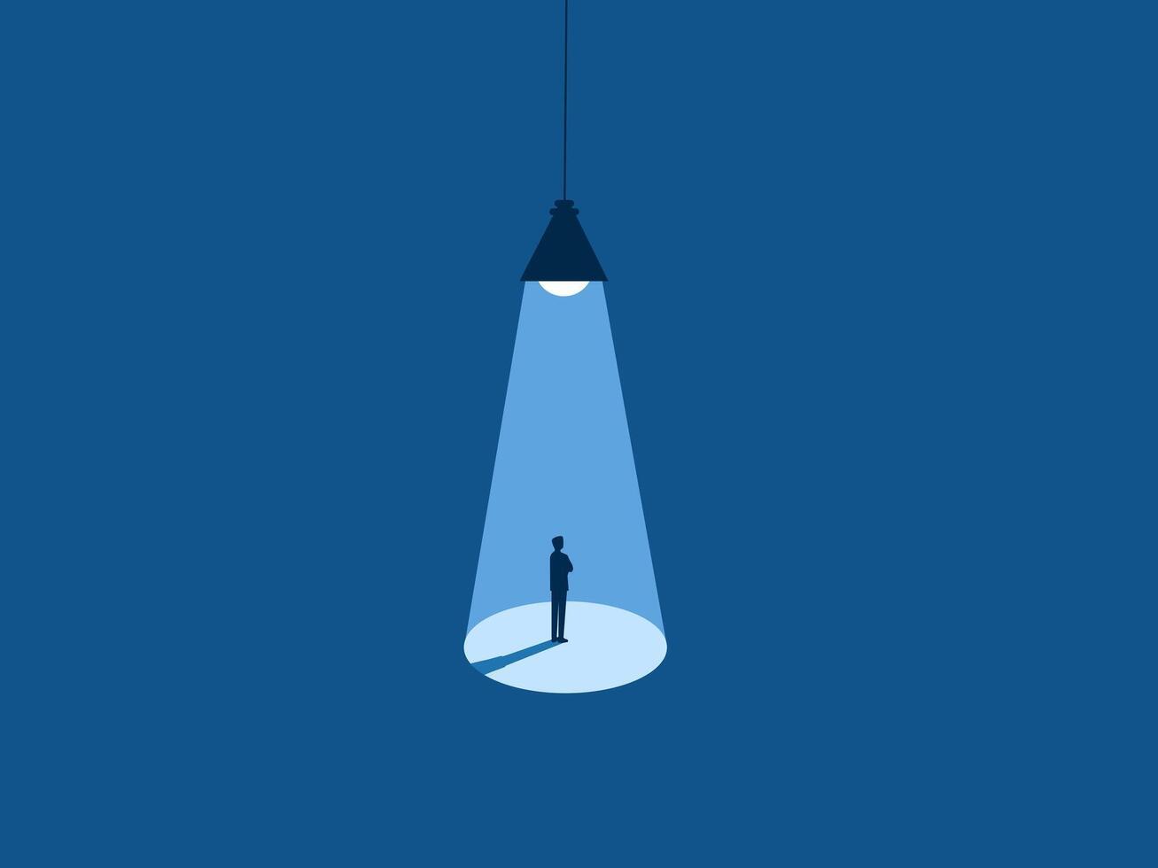 Confident and outstanding people under the lamplight vector