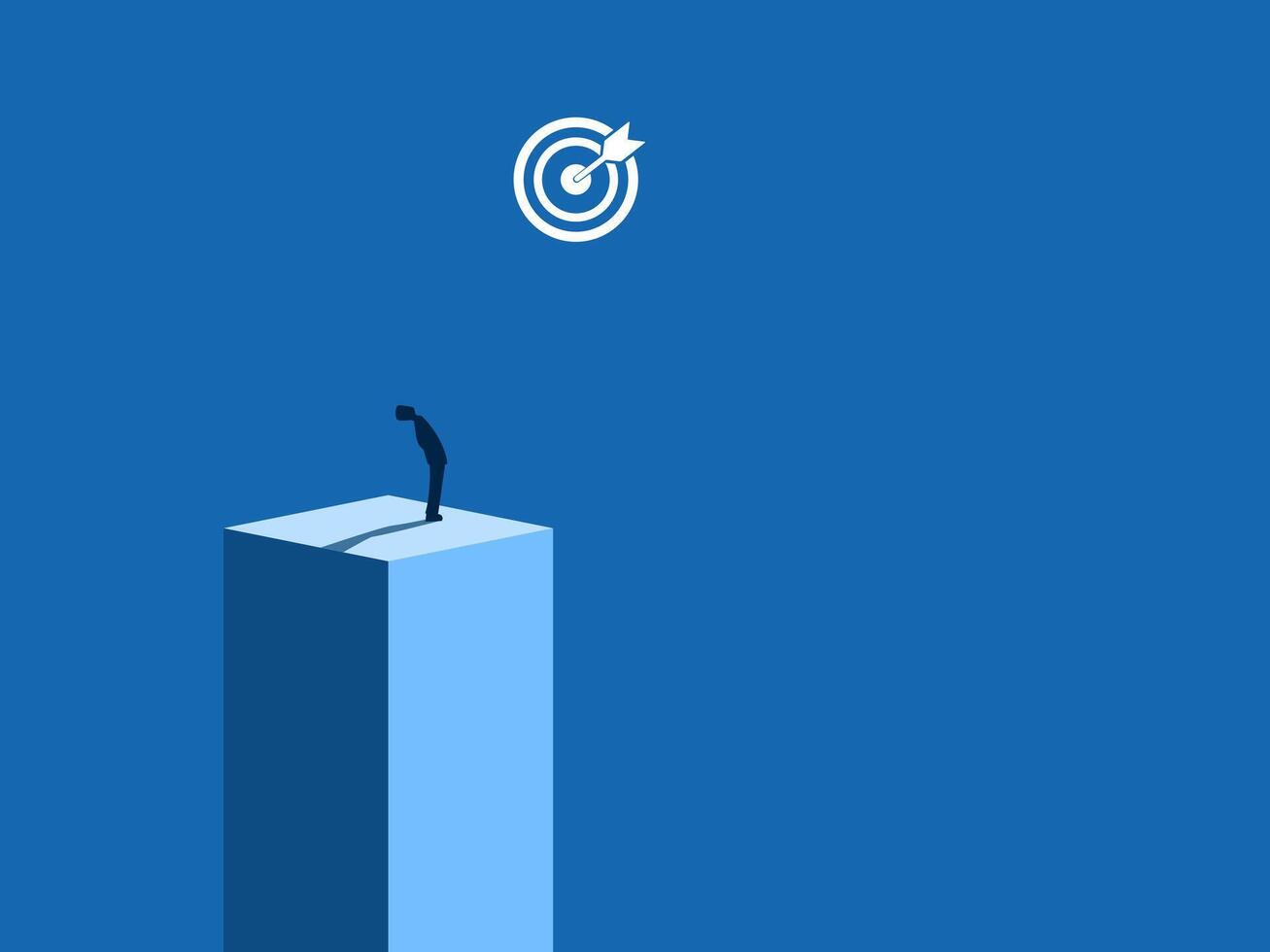 People standing on the top looking at the goal vector