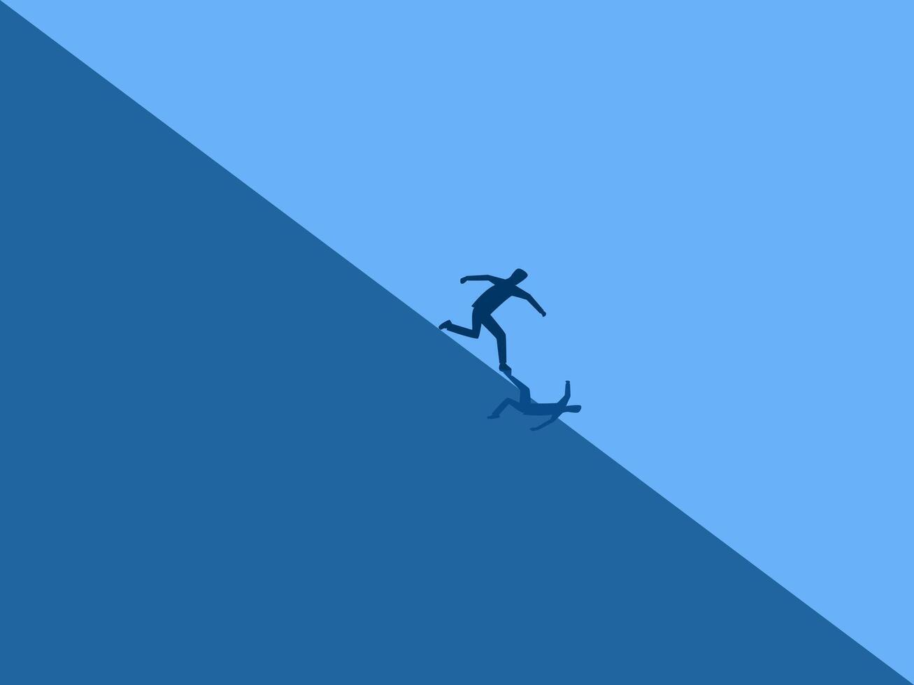 Think differently, leave the comfort zone, jump to a new area vector