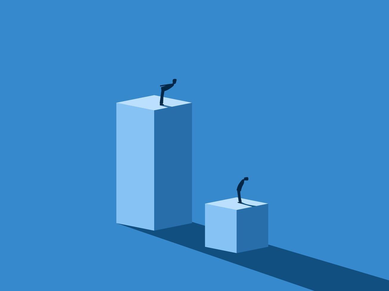 Inequality, people of different classes vector