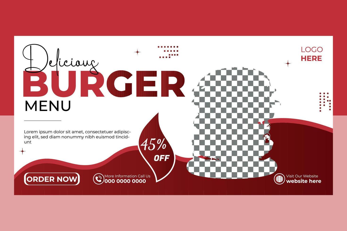 Burger and Food Billboard Design vector