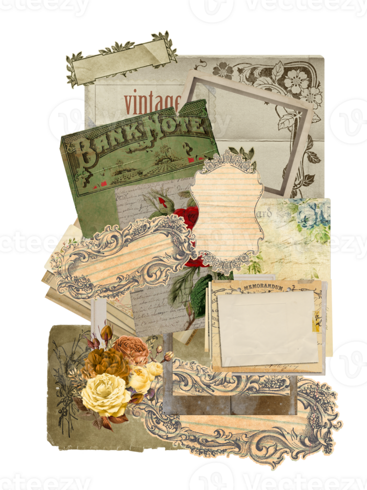 Wallpaper, scrapbook. Vintage, retro style. Background png