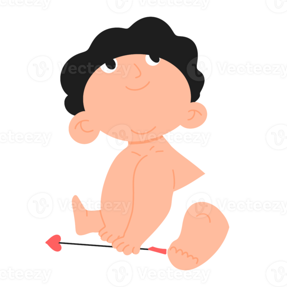 Cupid angel with bow and arrow png