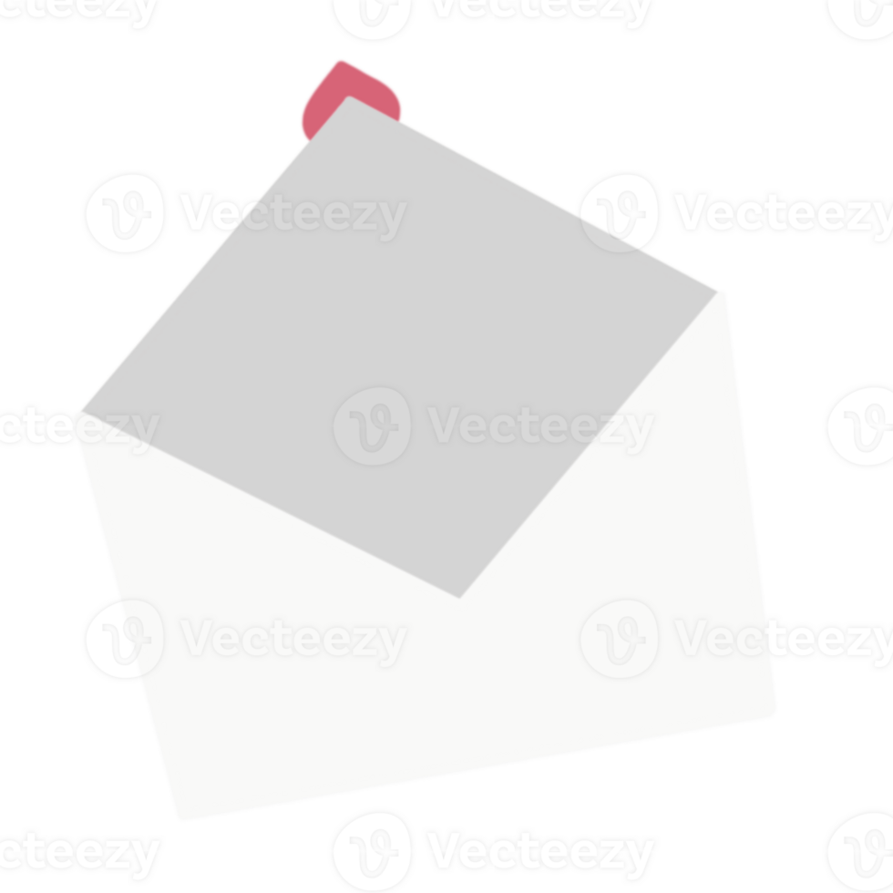 An envelope with a red dot on it png