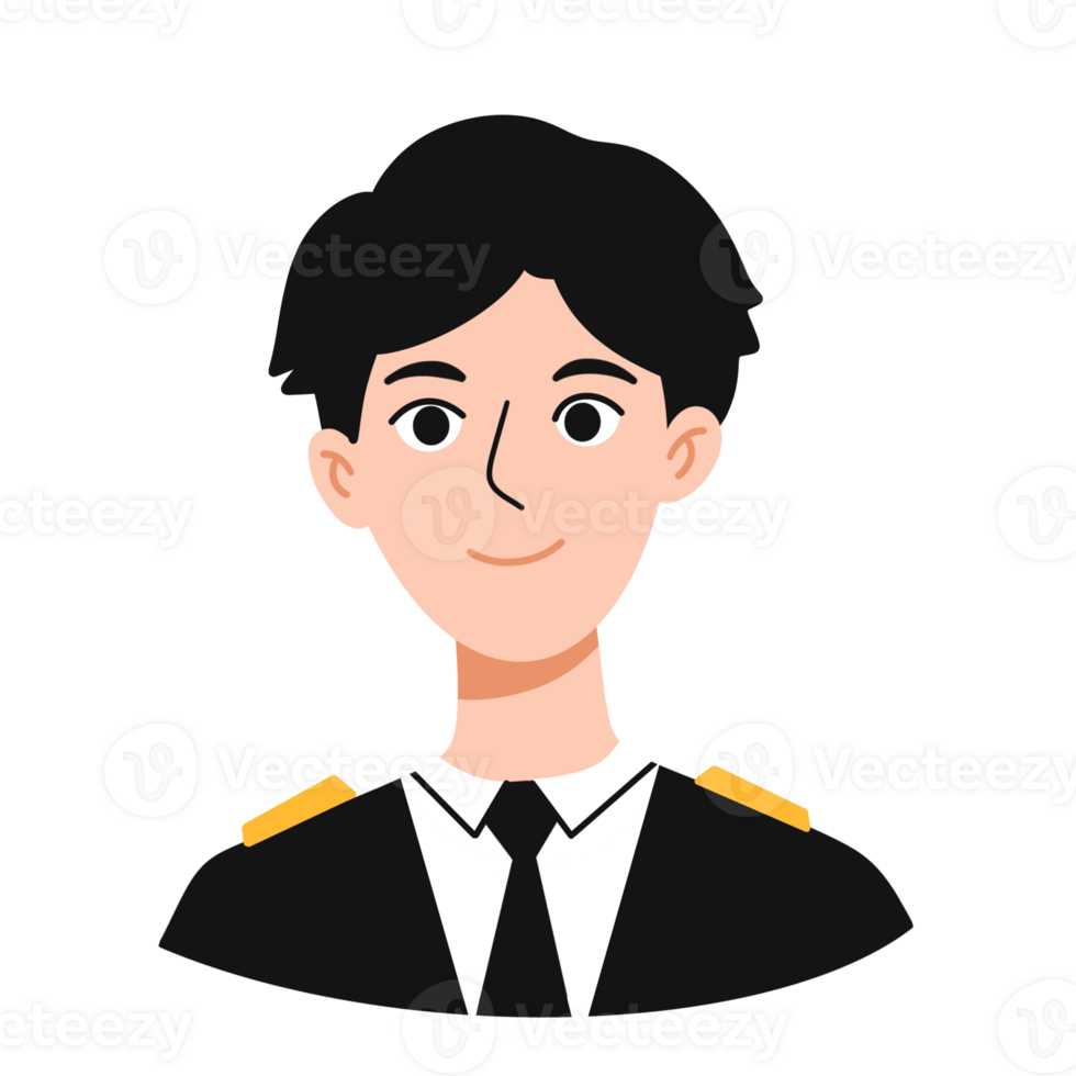 A cartoon man in a uniform png