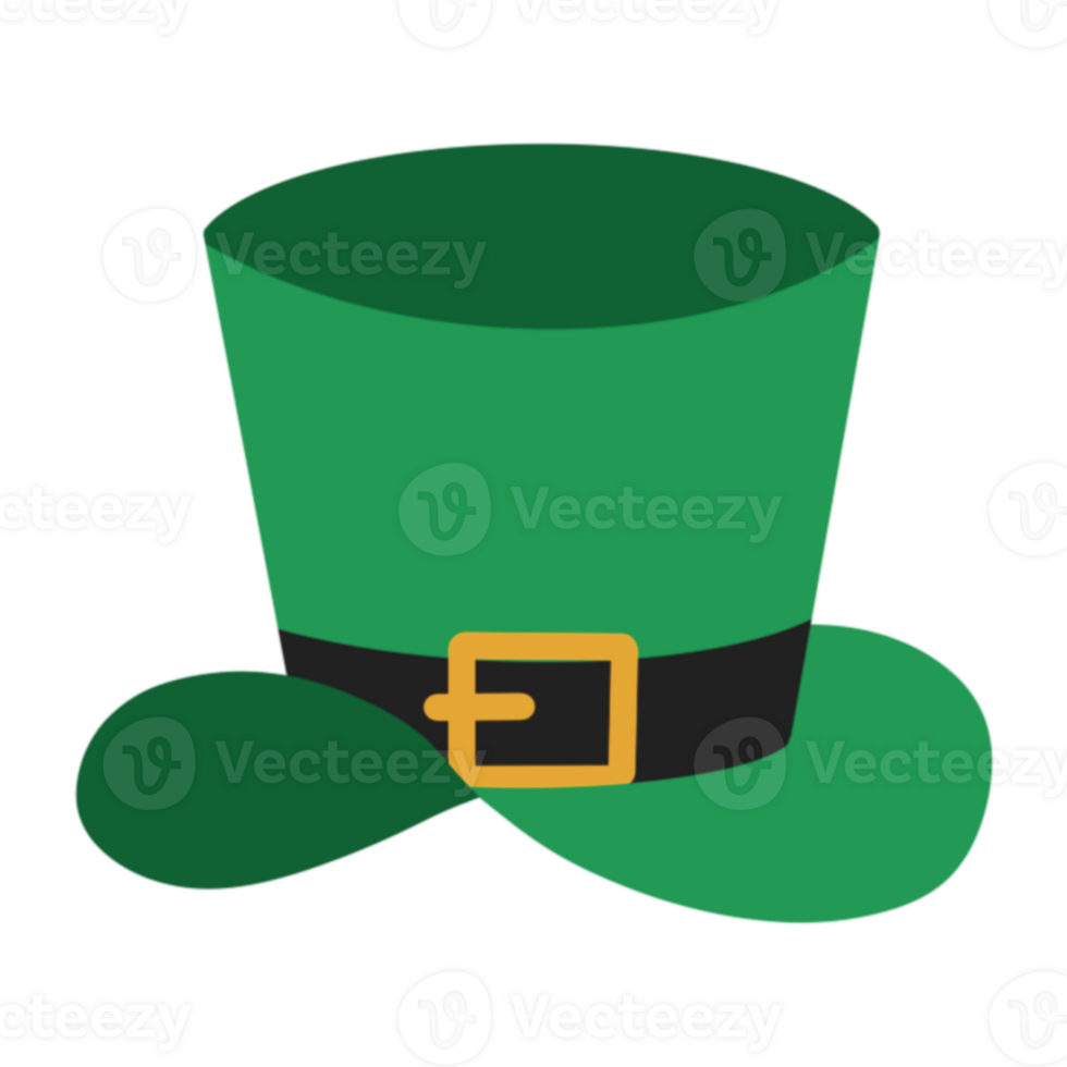 A green hat with a black belt png