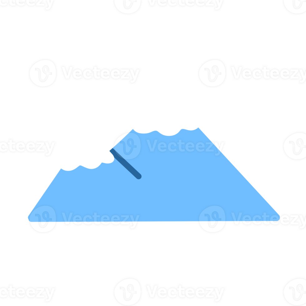 A mountain icon with snow on top png