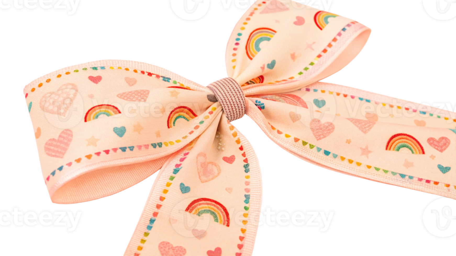 Isolated view of a whimsical bow with a plaid ribbon png
