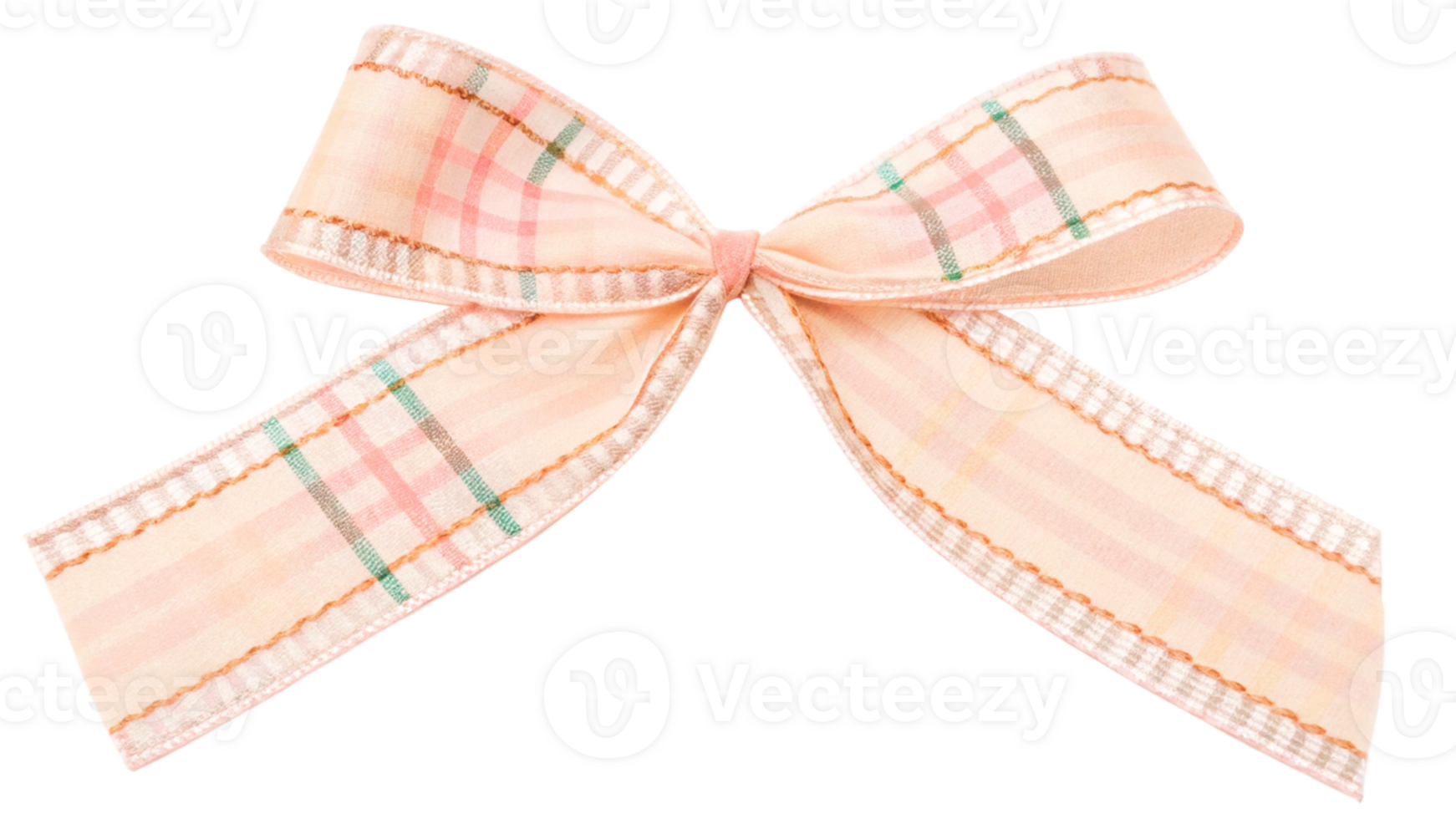 A vibrant bow with a colorful ribbon, isolated on a transparent background png
