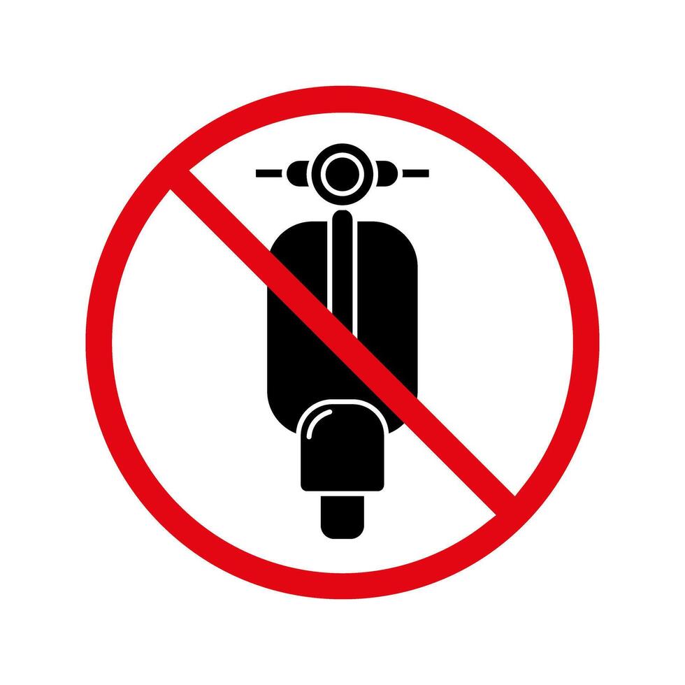 no scooter allowed sign icon vector