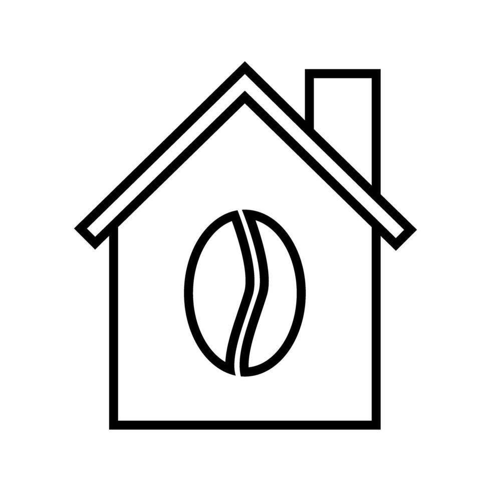 house with coffee bean vector