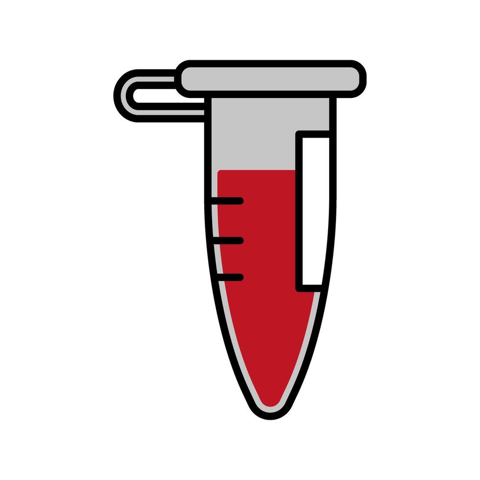 test tube with blood sample inside vector