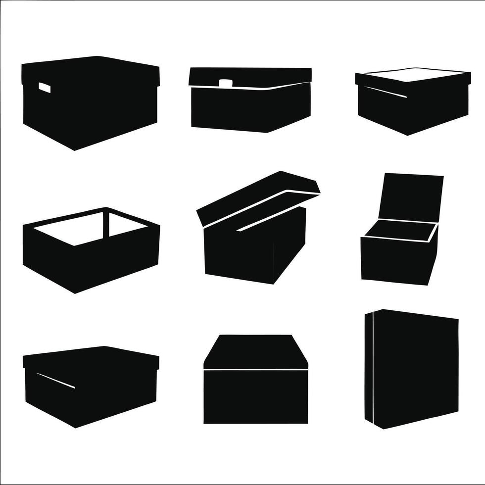 Box Icon Set Shipping, Storage, and More vector