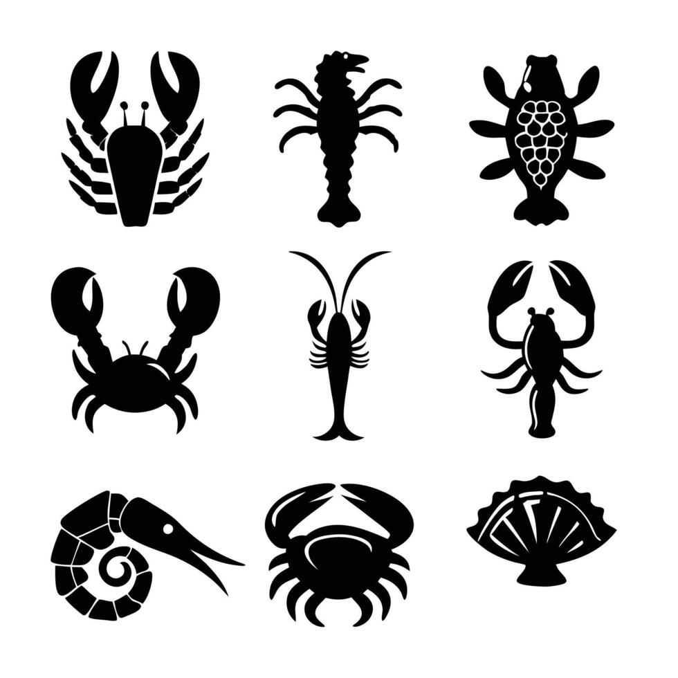 Illustrations of Marine Life and Ocean Creatures vector