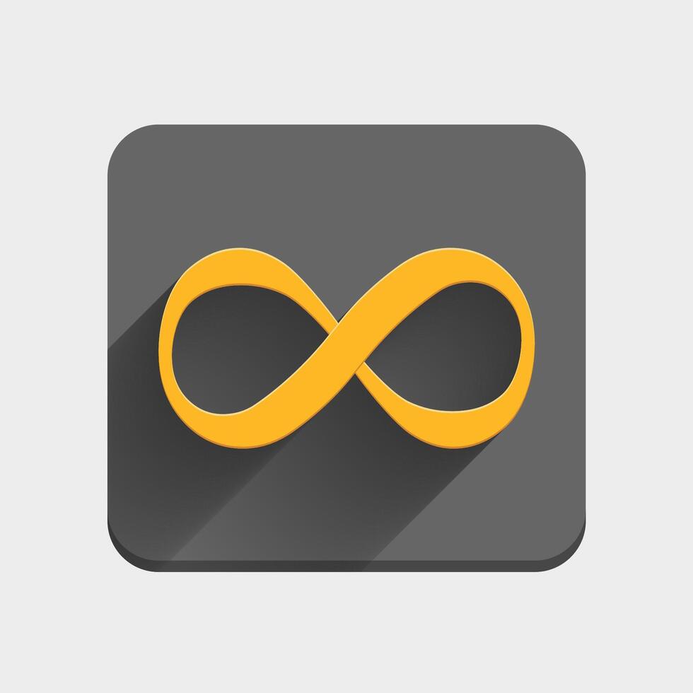 Infinity symbol icon, flat design, eps10 illstration vector
