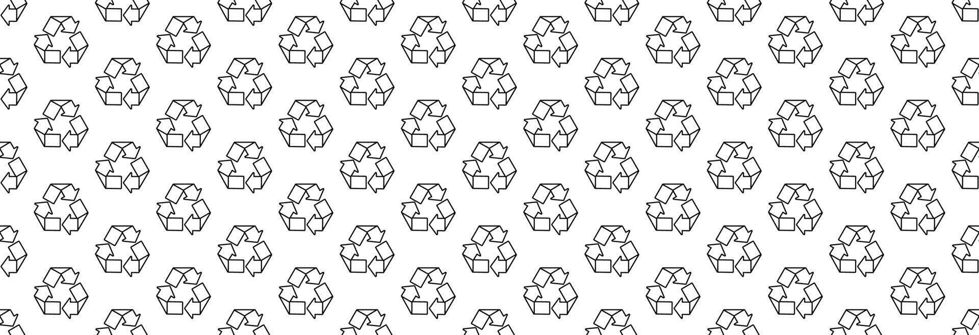 Recycling sign banner. vector