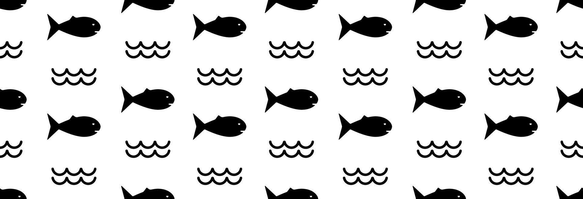 Many fish swim in the sea. vector