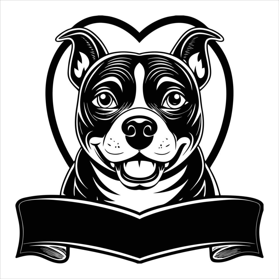 Staffy Dog - An Excited Staffordshire vector