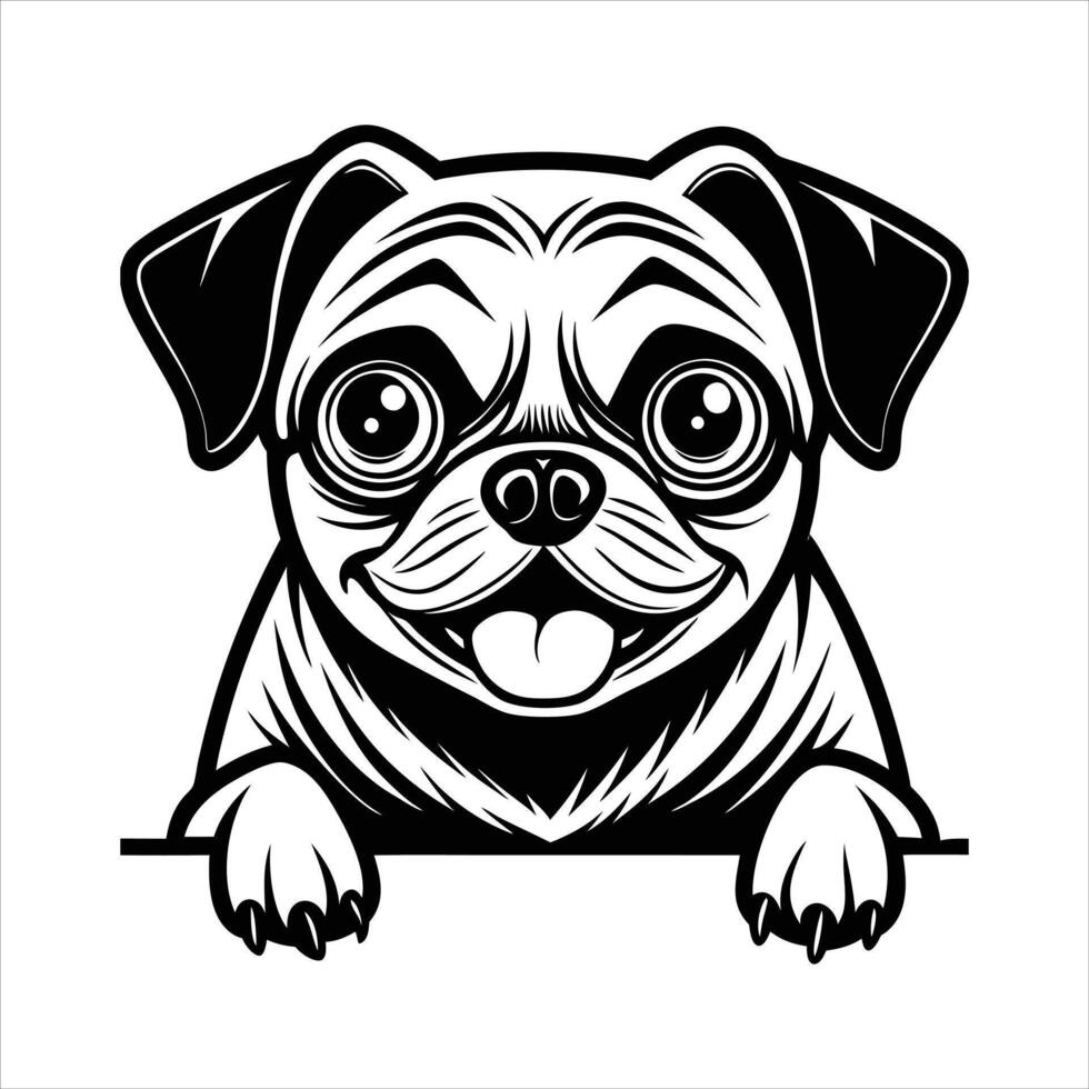 Pug Dog Breed Health vector