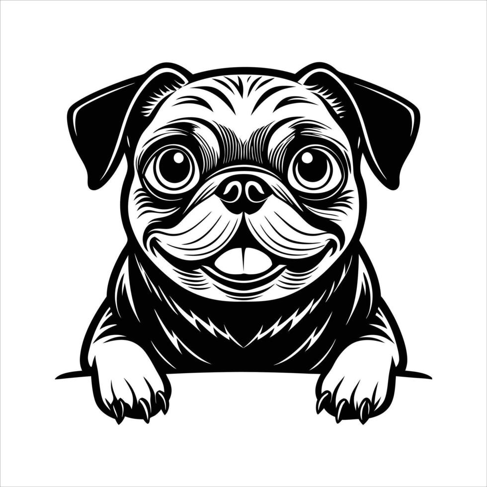 Cute Pug Dog vector