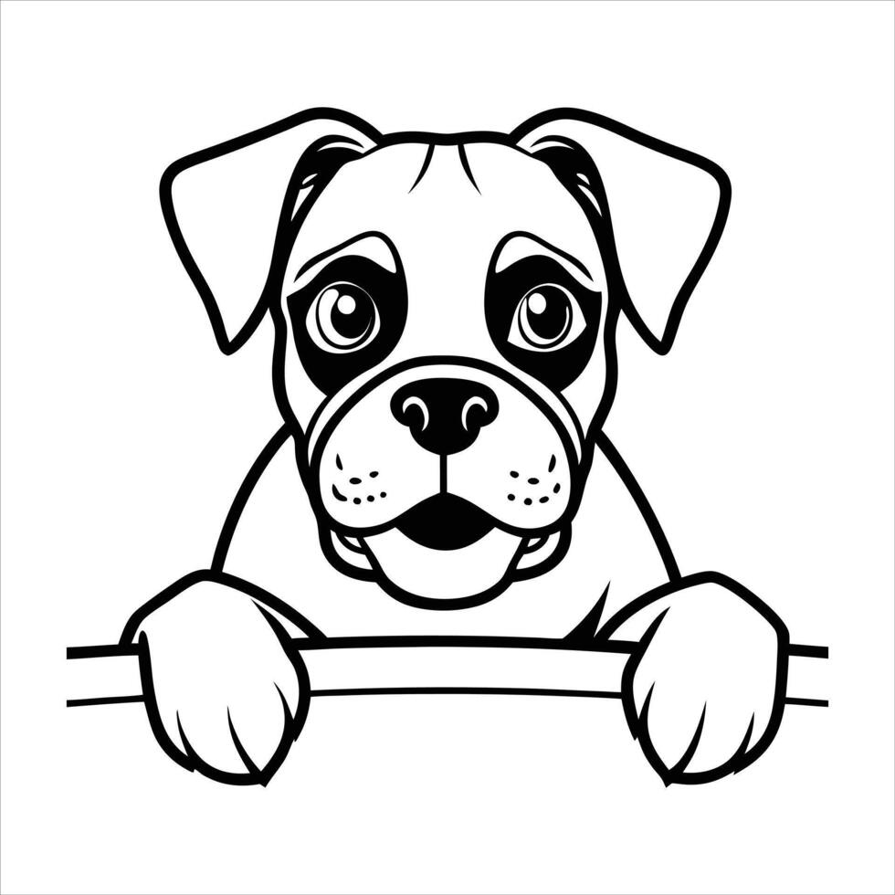 Boxer Dogs Posing vector