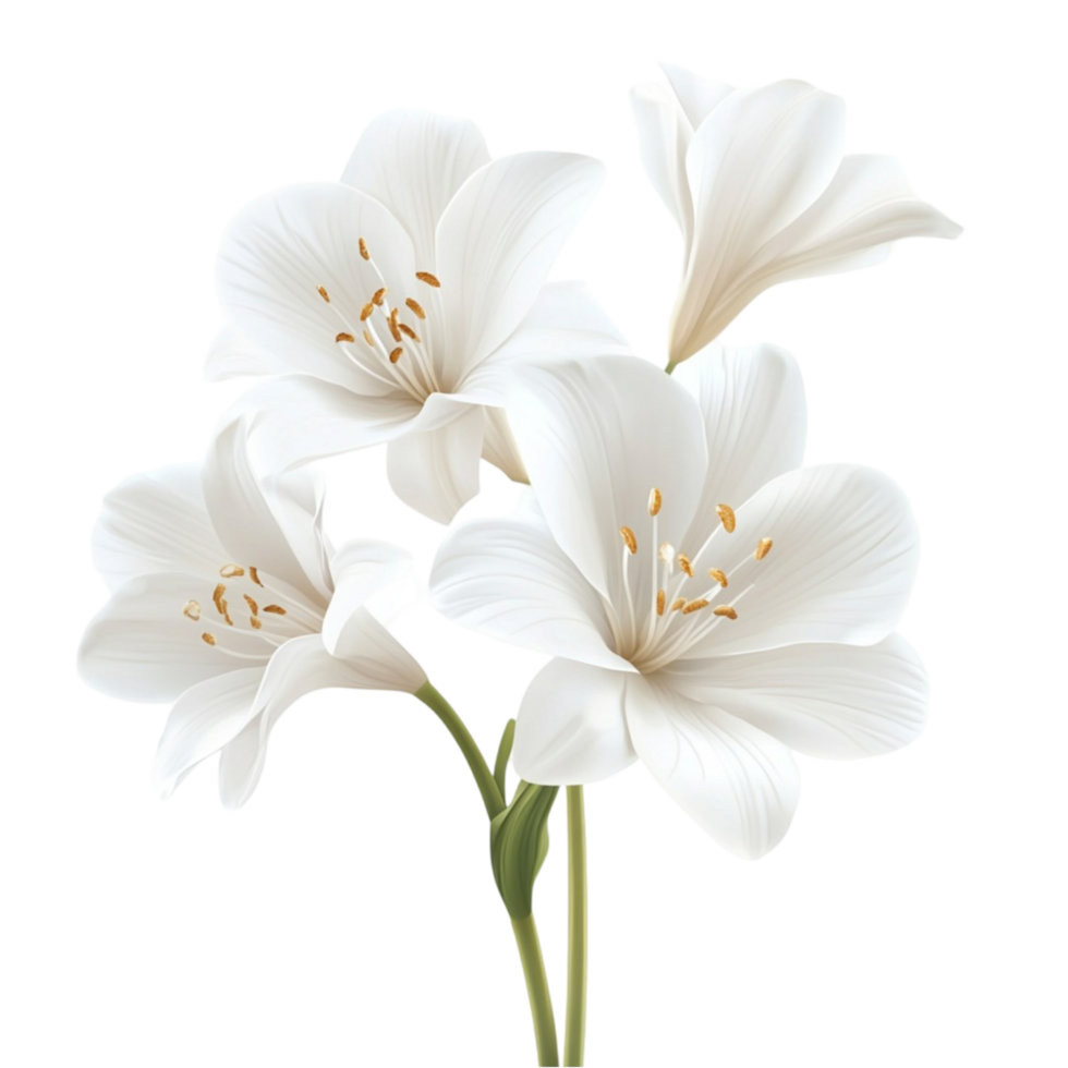 Close-Up of Elegant White Lily Flower png