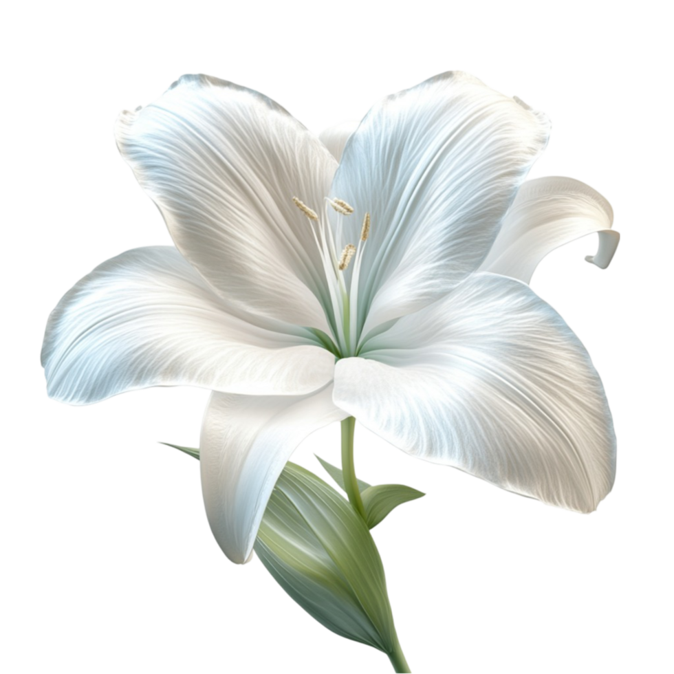 Elegant White Lily Flower on Transparent Background png