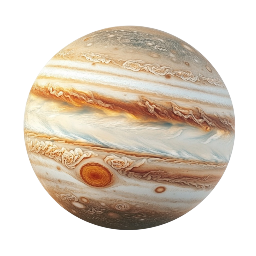 Jupiter Surface Close-Up with Storms png