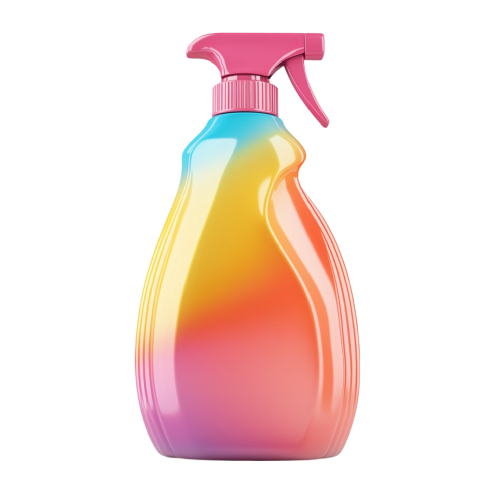 Gradient Pink and Yellow Spray Bottle png