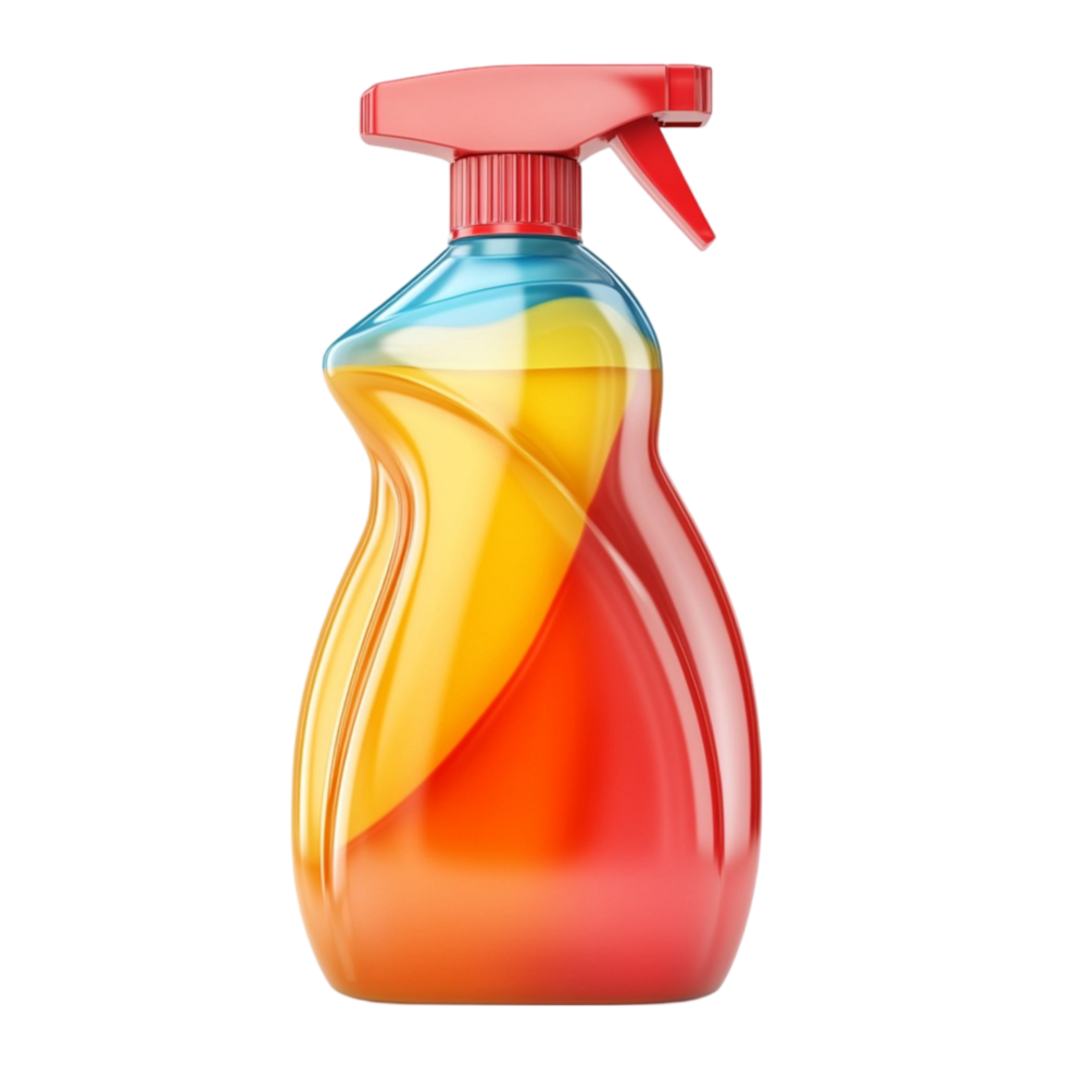 Glossy Red and Orange Spray Bottle png
