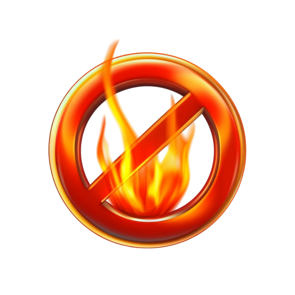 No Fire Symbol Icon Illustration png