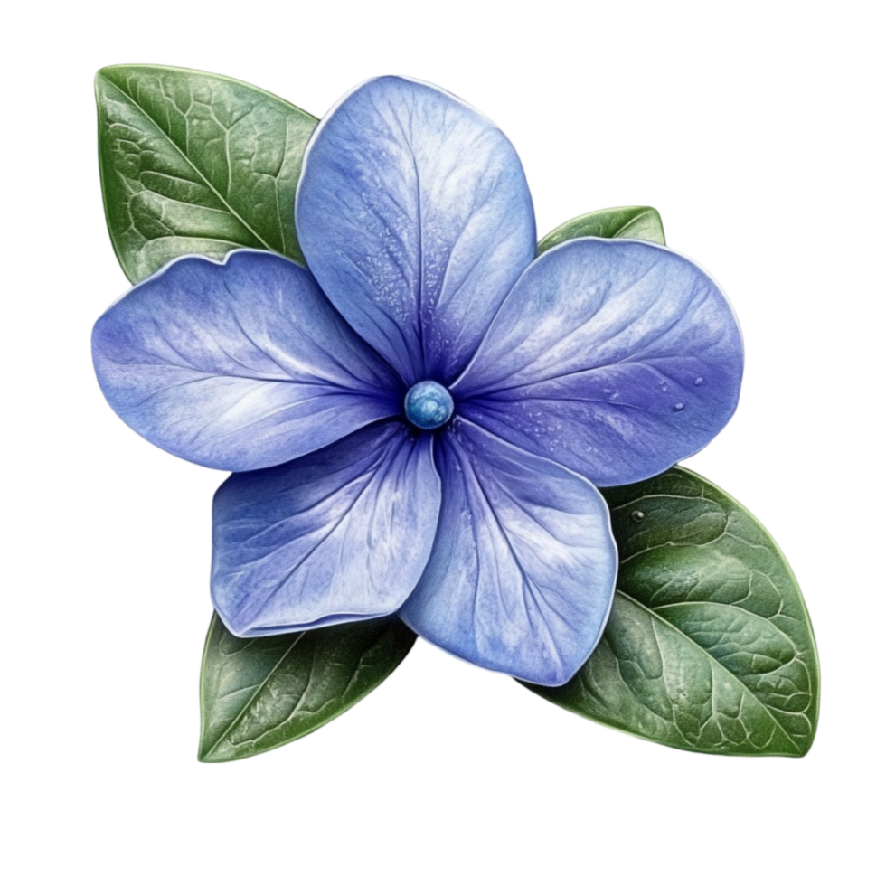Realistic Blue Periwinkle Flower png