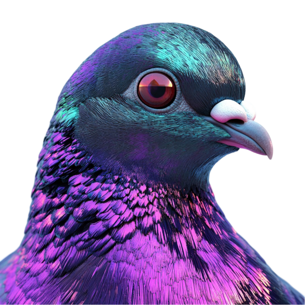 Realistic Colorful Pigeon Bird png