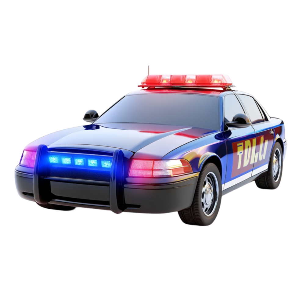 Side View of a Police Patrol Car png