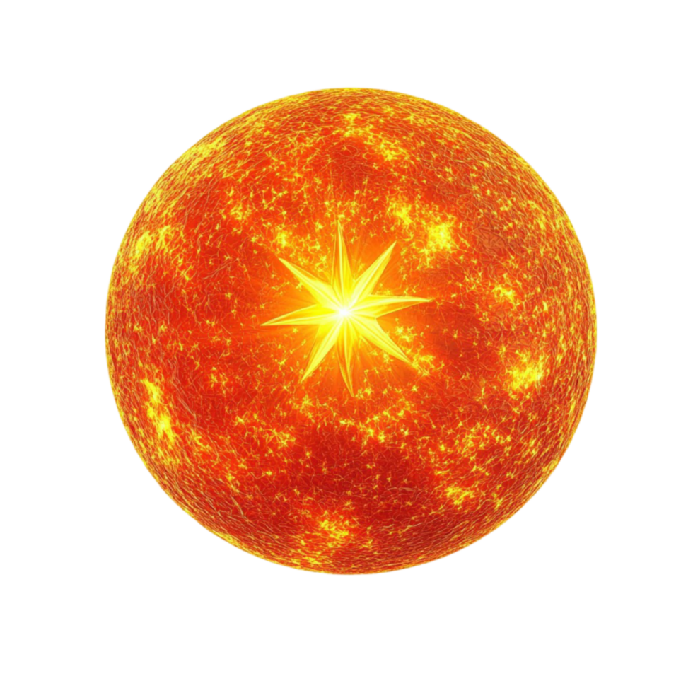 Bright and Radiant Sun in Space png