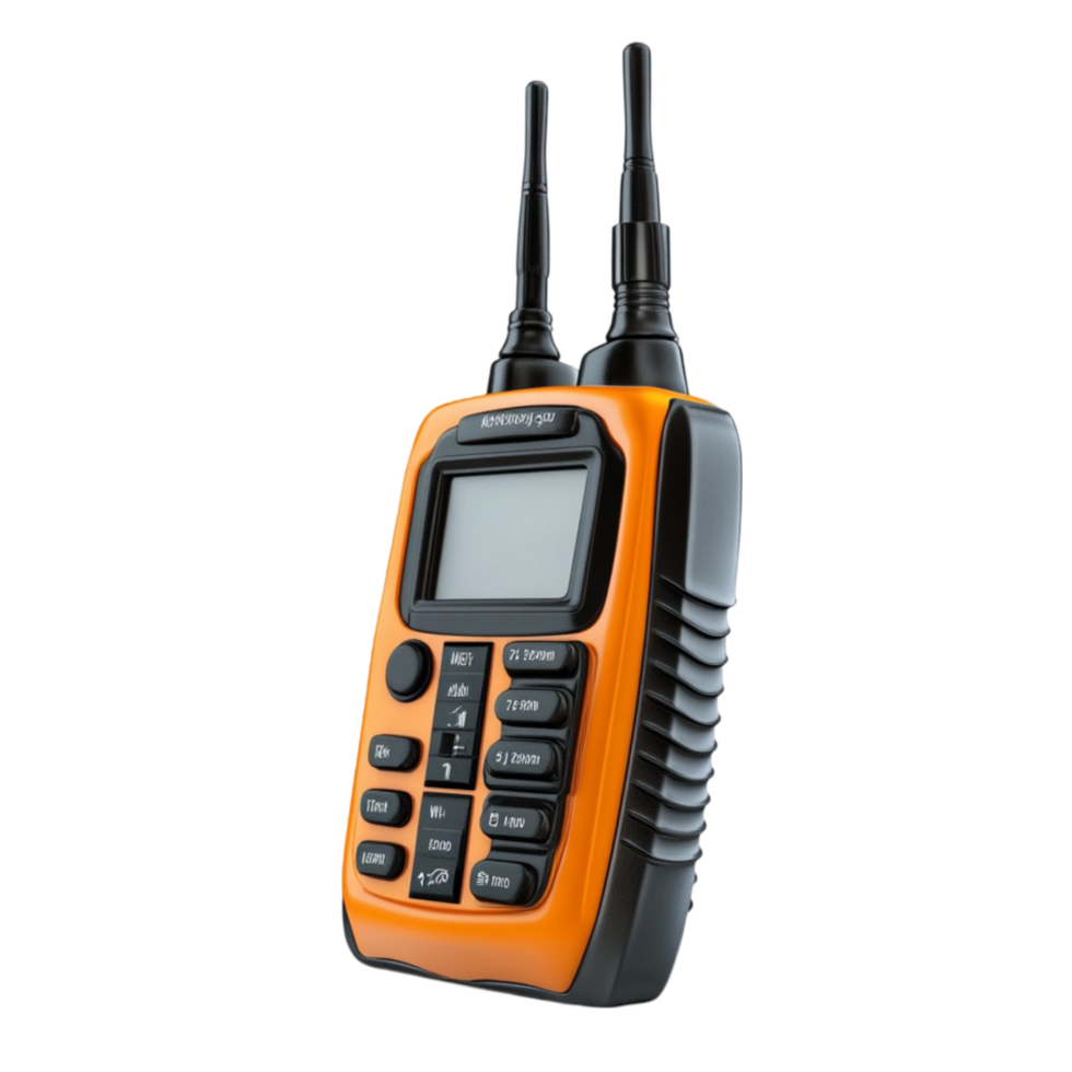 Modern Two-Way Walkie Talkie Radio with Antennas png