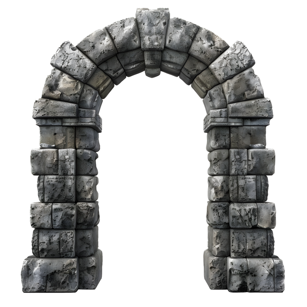 an archway made of stone on a transparent background png