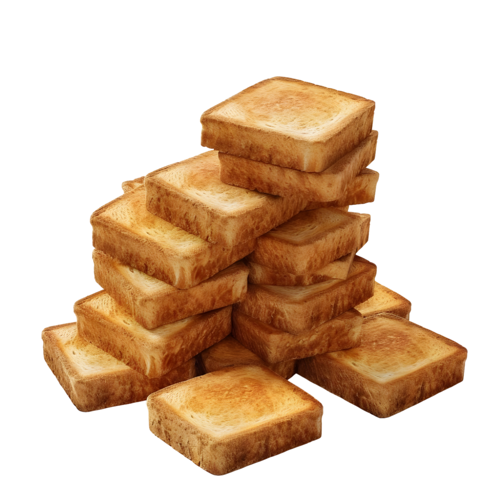 Stack of caramel candy cubes with shiny surfaces, isolated on a transparent background png