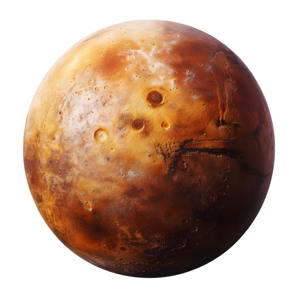 the planet mars, with a transparent background png