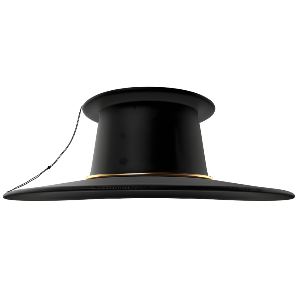 a black hat on a transparent background png