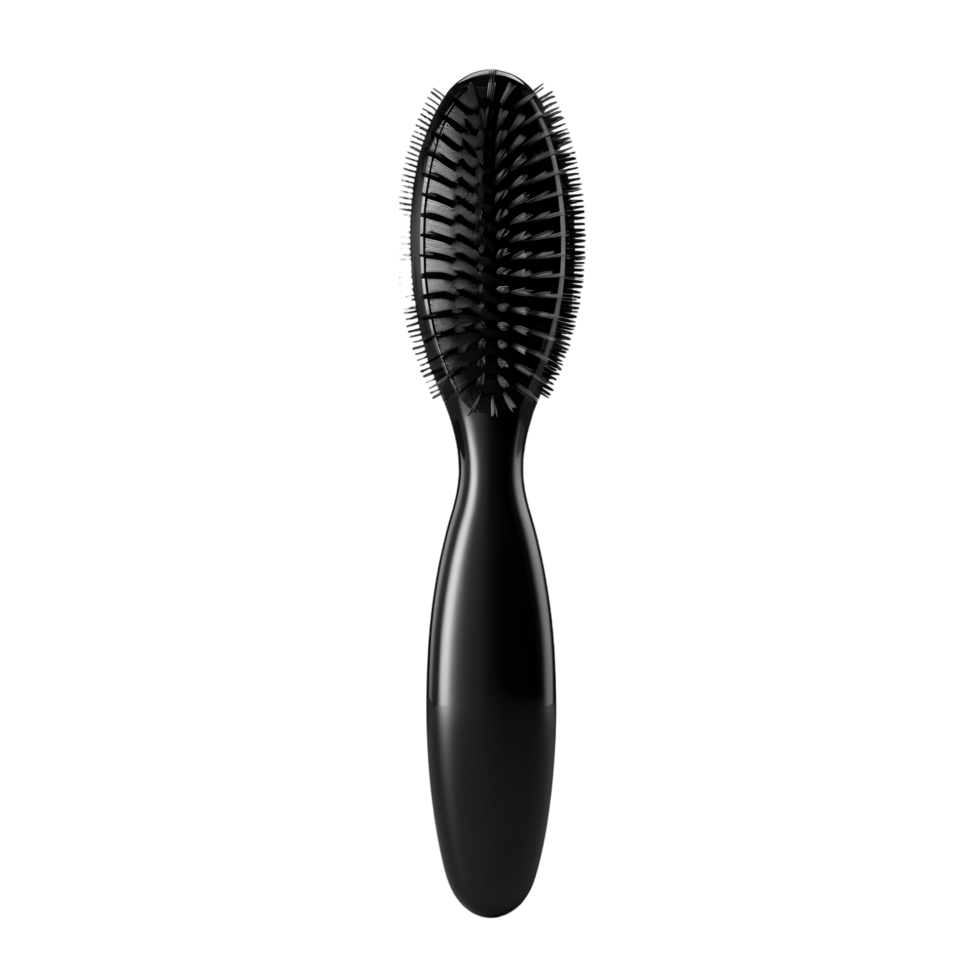 Simple Black Hairbrush Isolated on Transparent Background png