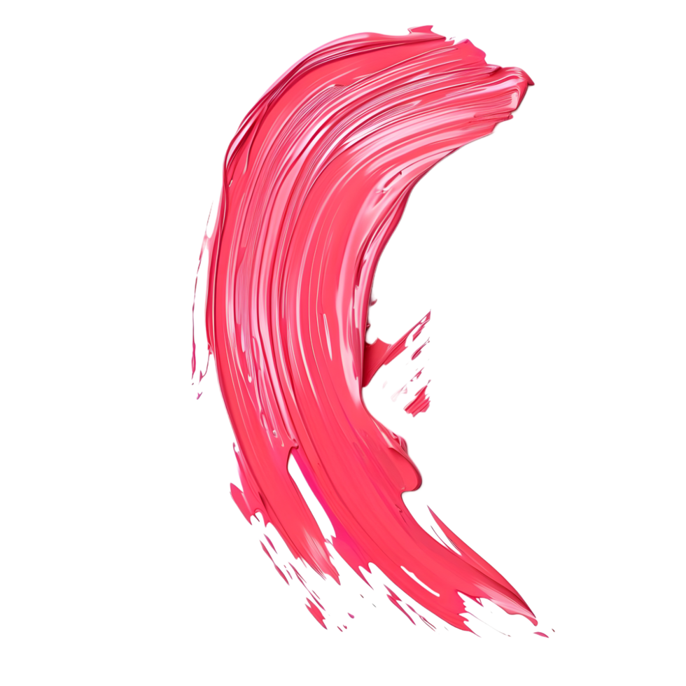 Pink Paint Brushstroke Isolated on Transparent Background png