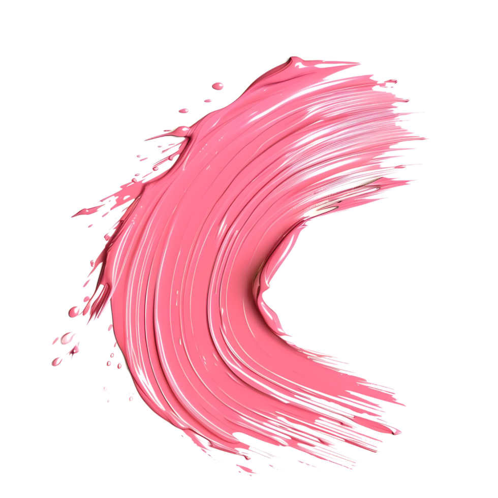 Vivid Pink Paint Stroke Isolated on Transparent Background png